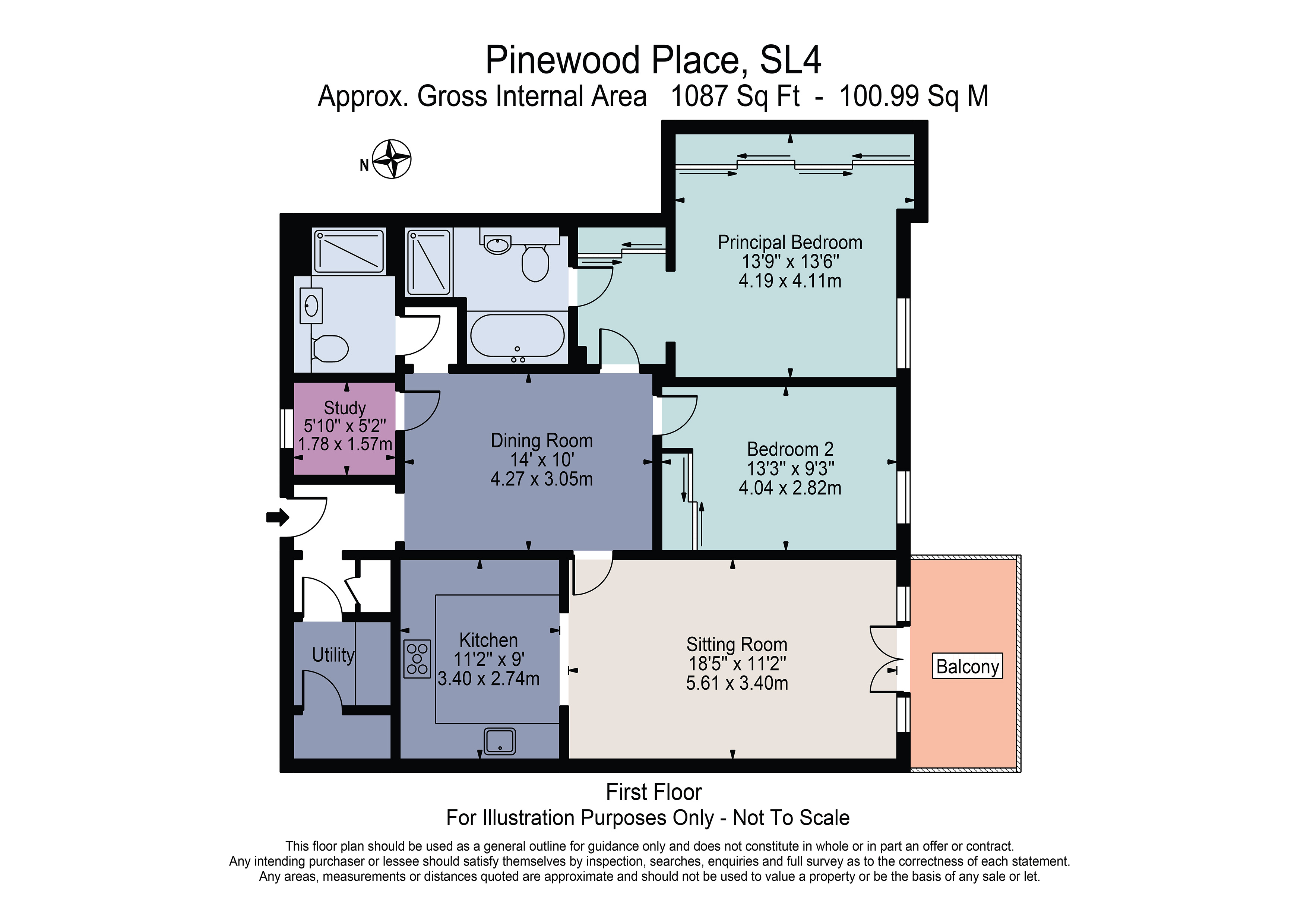 Apartment 1, Fern House, 10, Pinewood Place, Berkshire floorplan