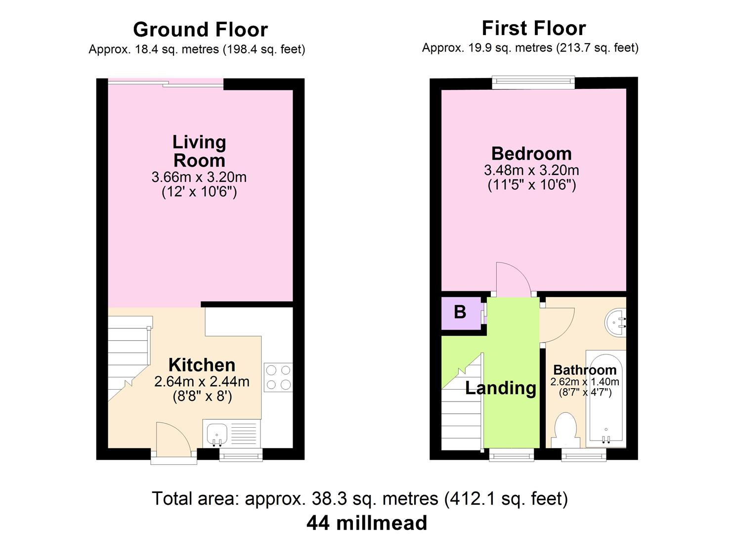 1 Bedrooms Terraced house for sale in Millmead Way, Hertford SG14