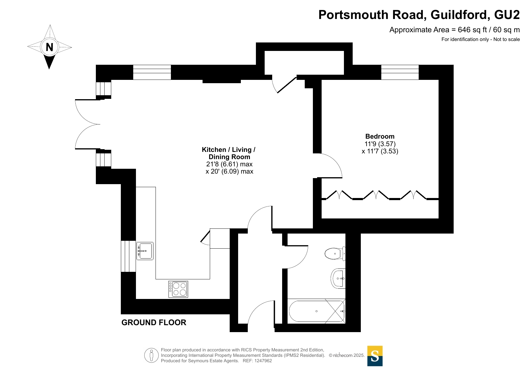 Flat 2, Hitherbury House, 97, Portsmouth Road, Surrey floorplan