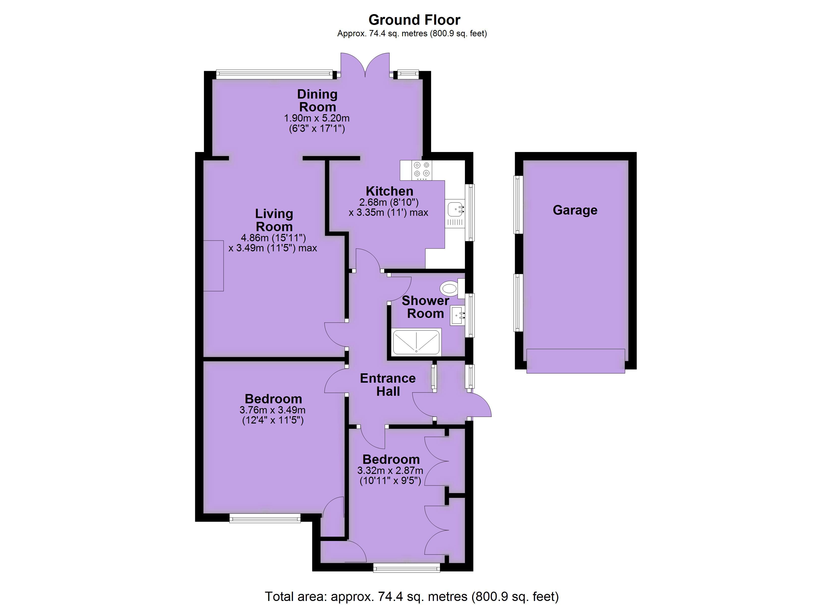 2 Bedrooms Semi-detached bungalow for sale in Shooters Drive, Nazeing, Essex. EN9