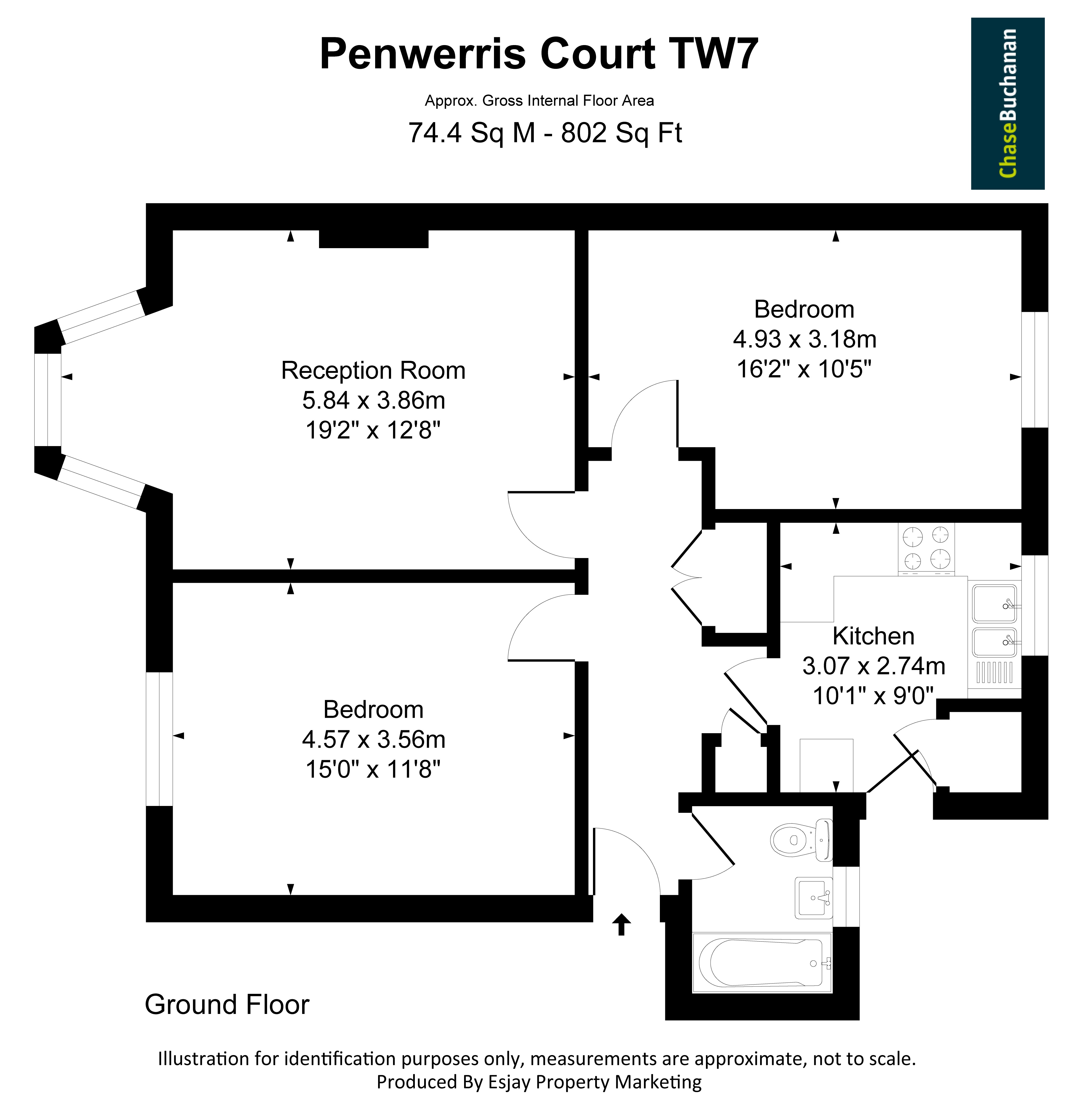 7 Penwerris Court,, Great West Road, Osterley floorplan