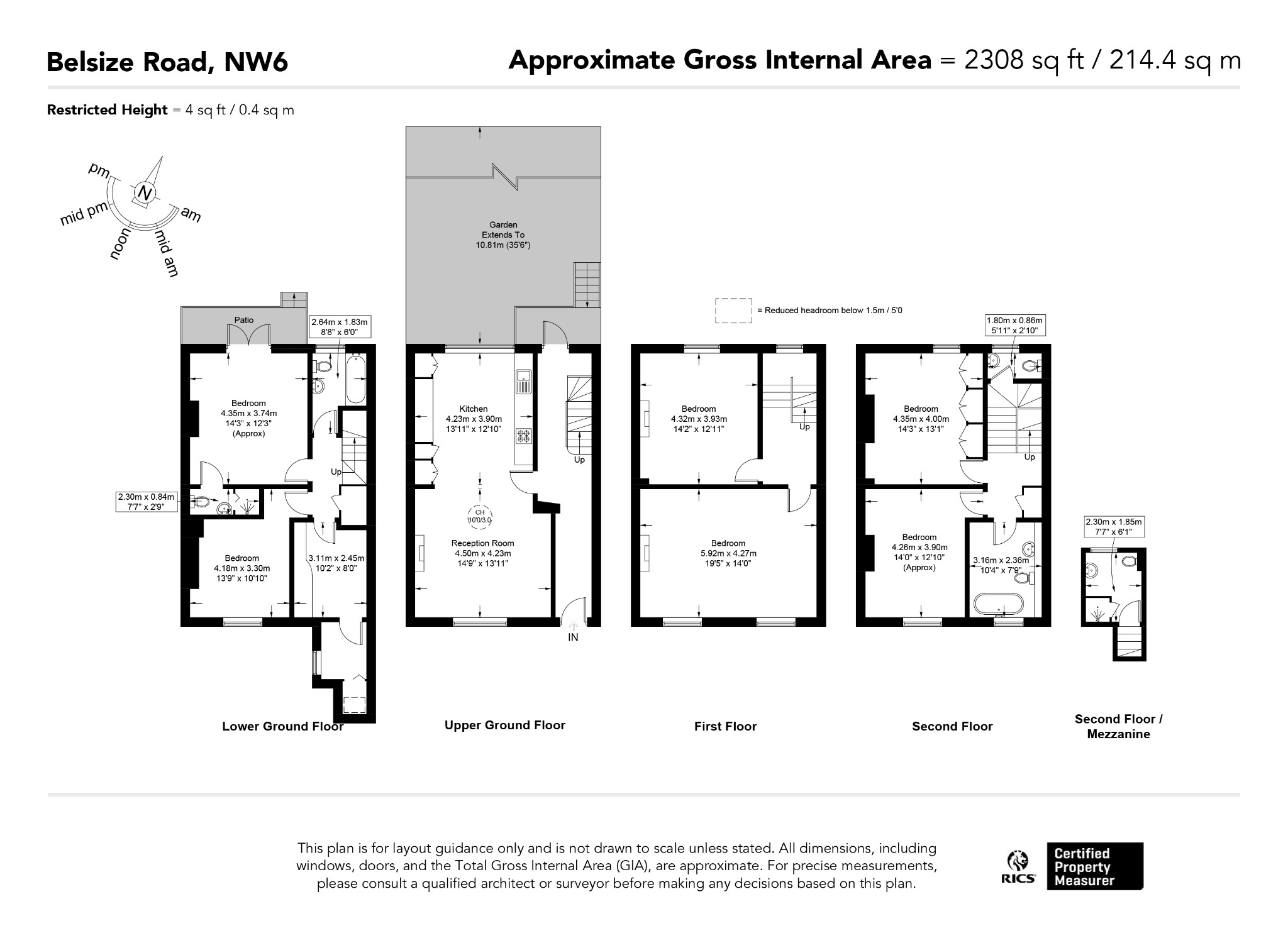 144, Belsize Road, London floorplan