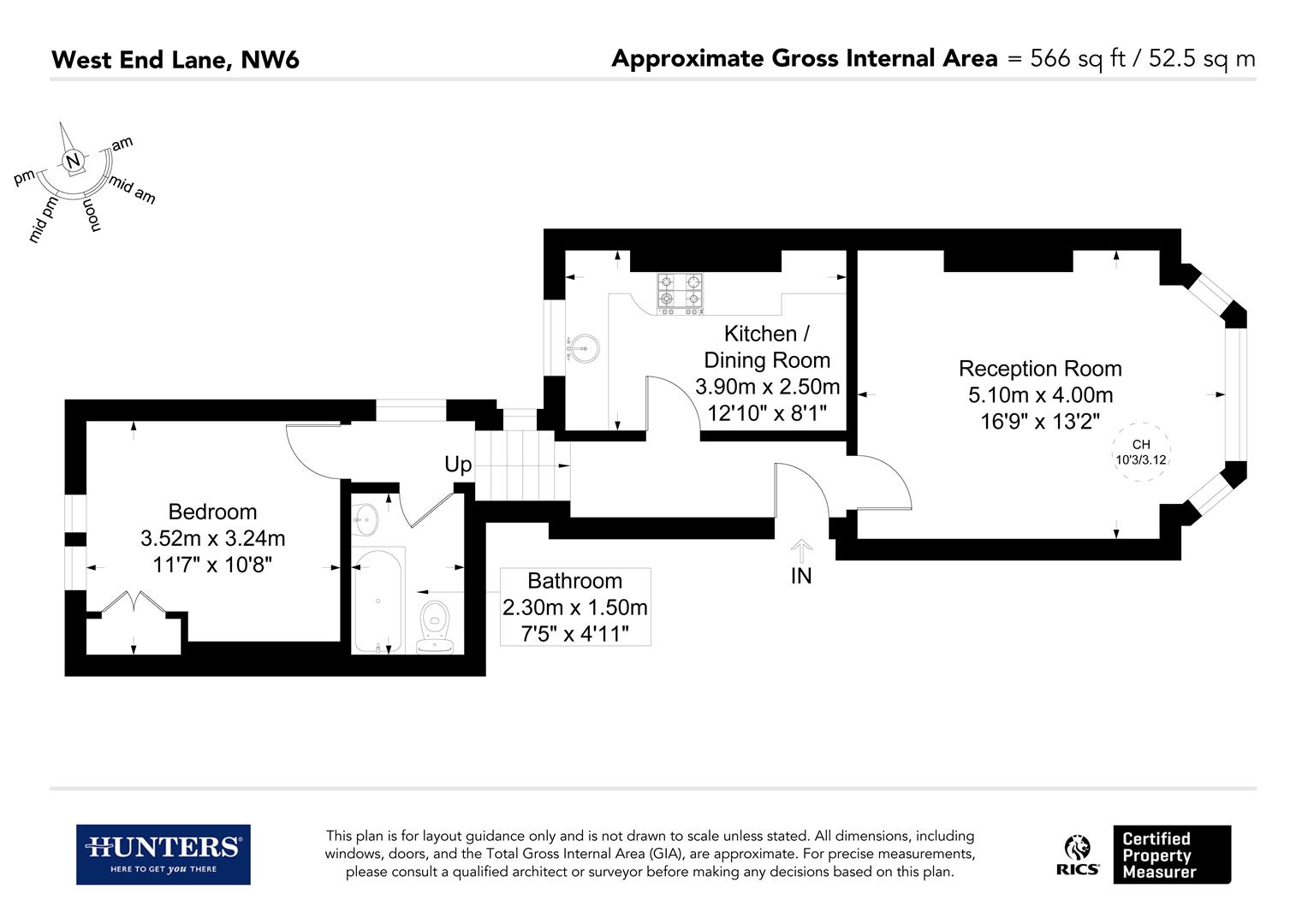 Flat B, 123, West End Lane, London floorplan