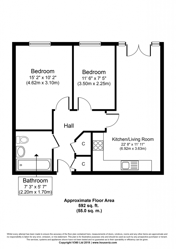 2 Bedrooms Flat for sale in Skippetts Gardens, Basingstoke, Hampshire RG21