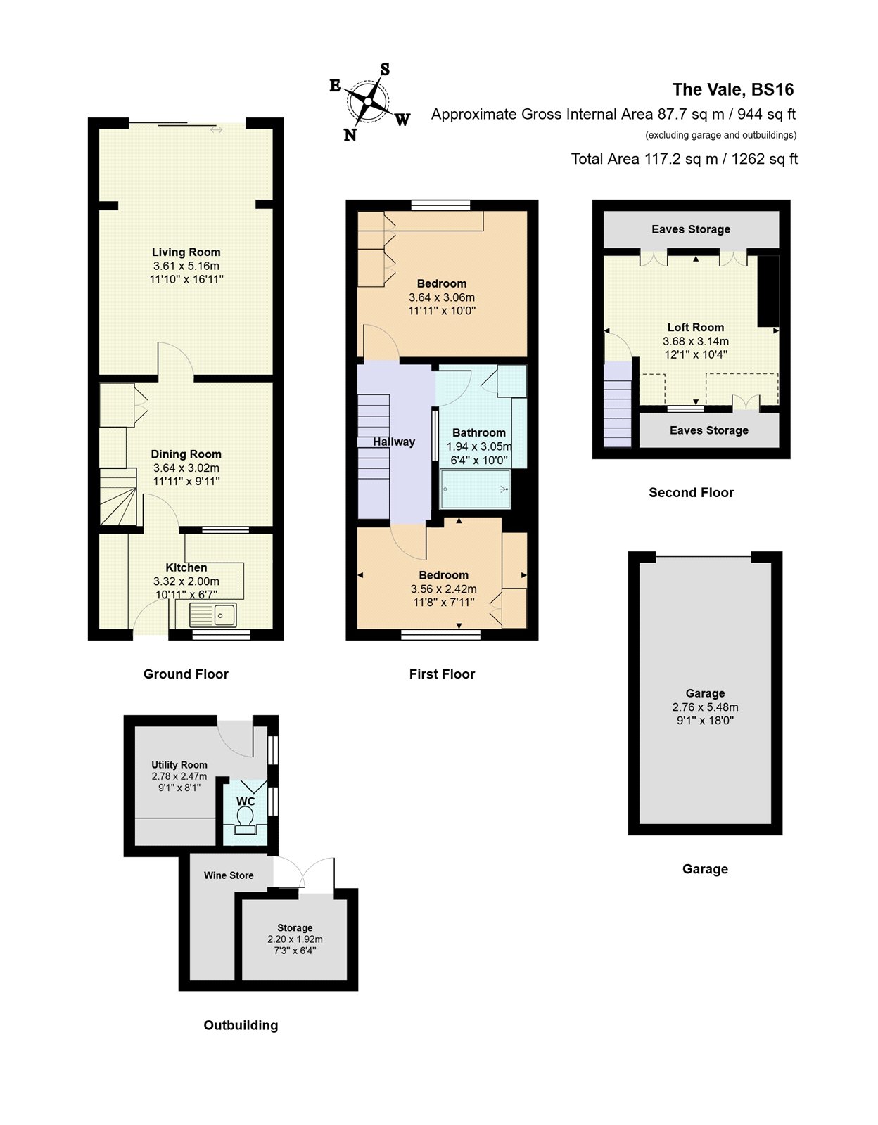 4, The Vale, Bristol floorplan
