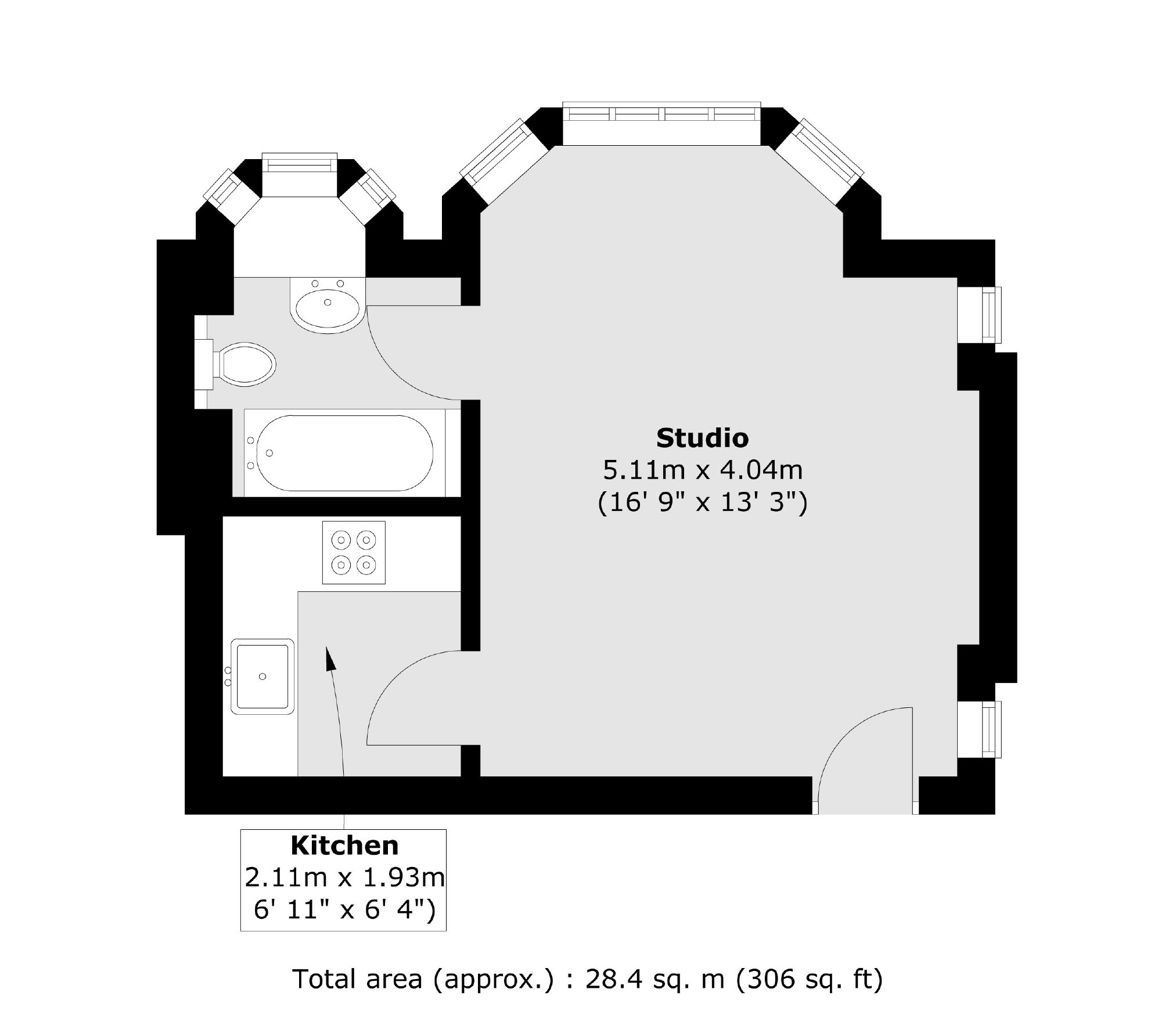 Flat 1, 25, Rodenhurst Road, London floorplan