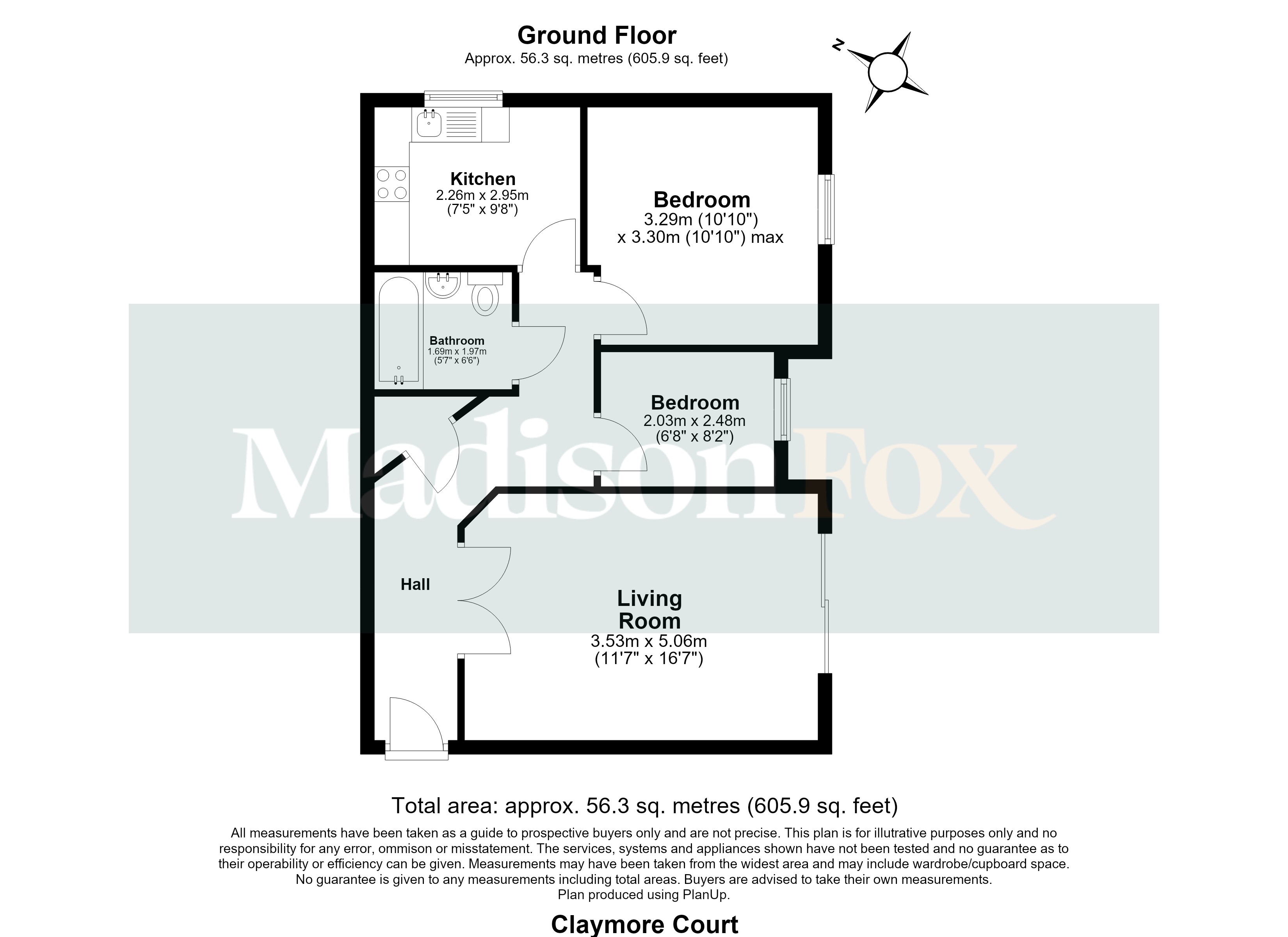 Flat 4 Claymore Court, 244, Billet Road, Walthamstow floorplan