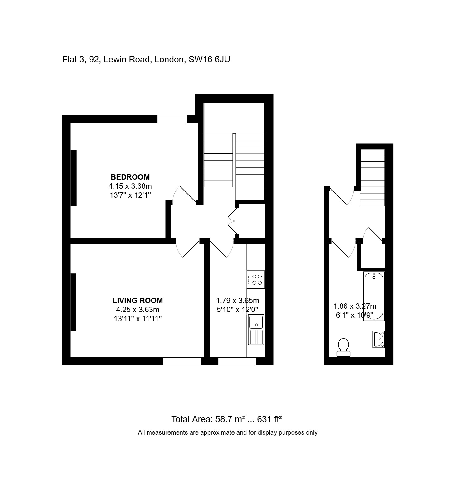 92, Lewin Road, London floorplan