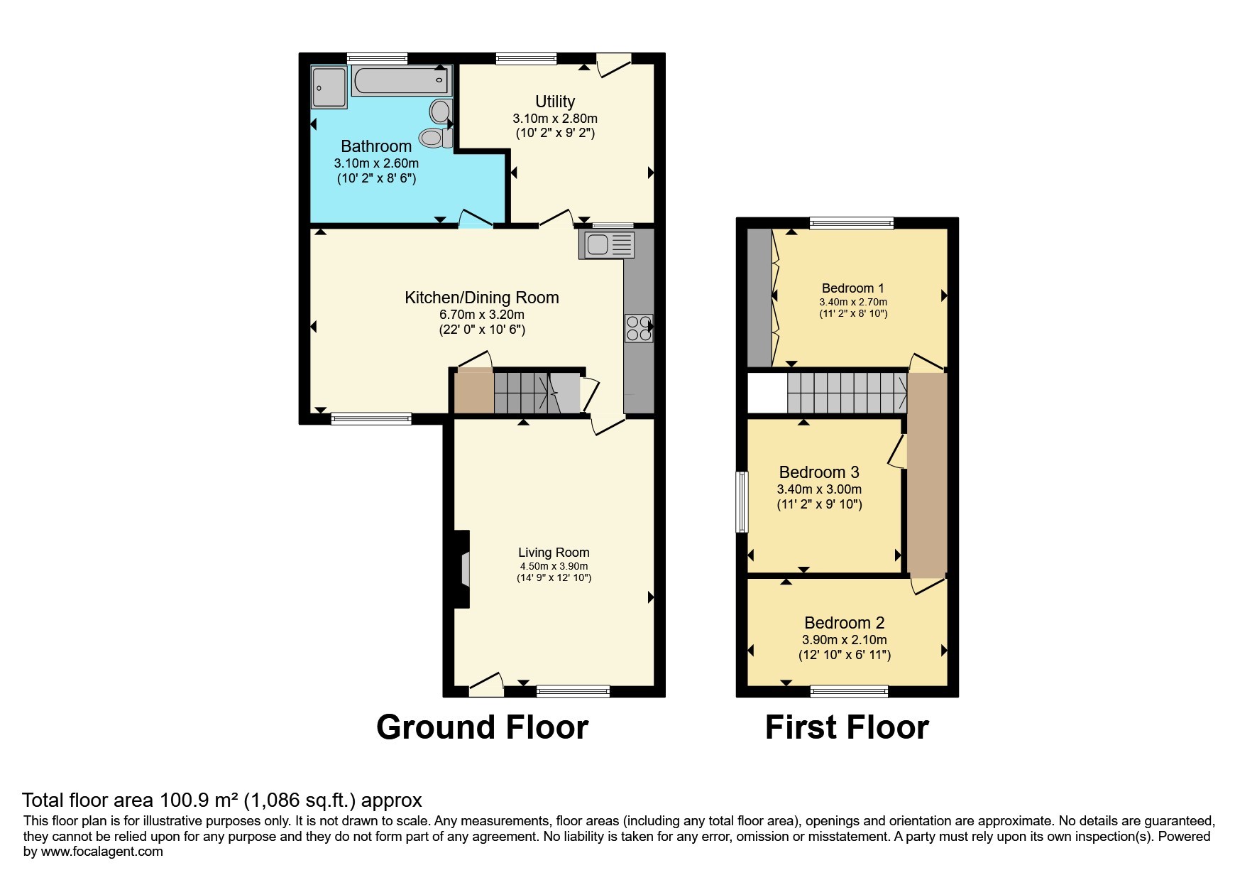 28, Valley Rise, Desborough floorplan
