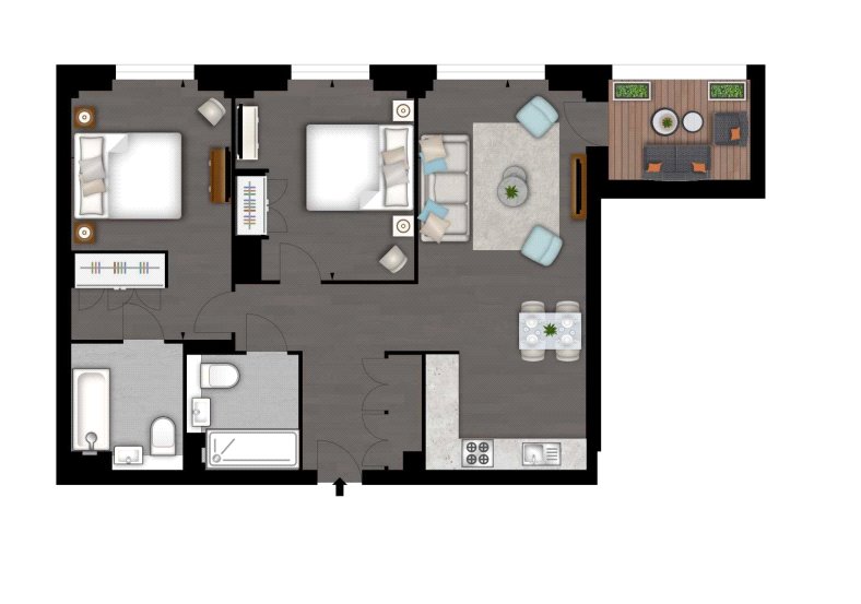 24 Thornes House, 4, Charles Clowes Walk, Battersea floorplan