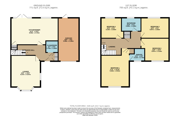4, Saltburn Turn, Dunstable floorplan