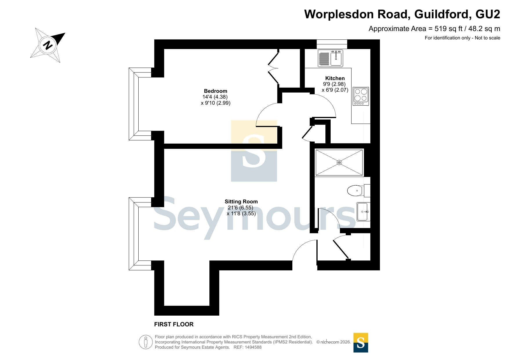 Flat 2, 6, Worplesdon Road, Surrey floorplan