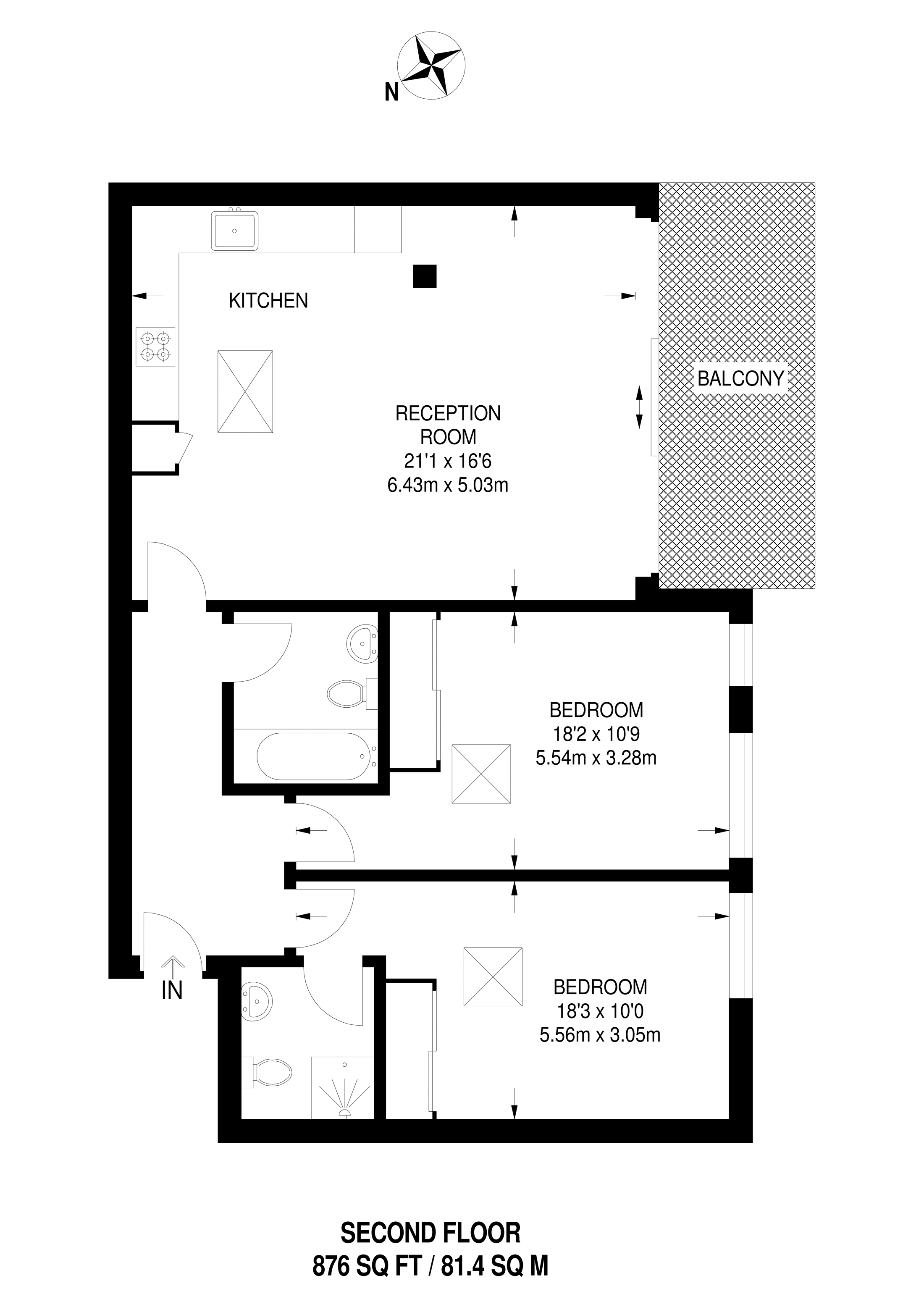 2 Bedrooms Flat to rent in Elm Grove, Wimbledon SW19