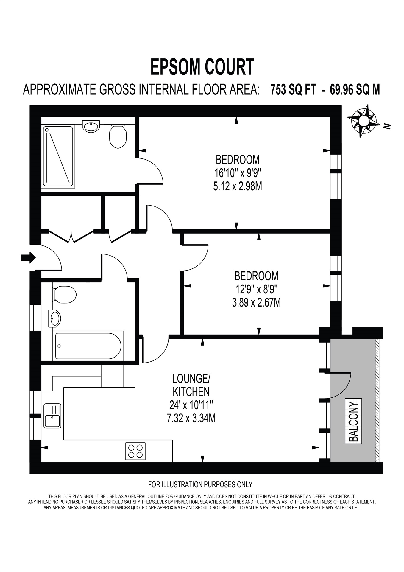 Upper High Street, Epsom KT17, 2 bedroom flat for sale 64425023