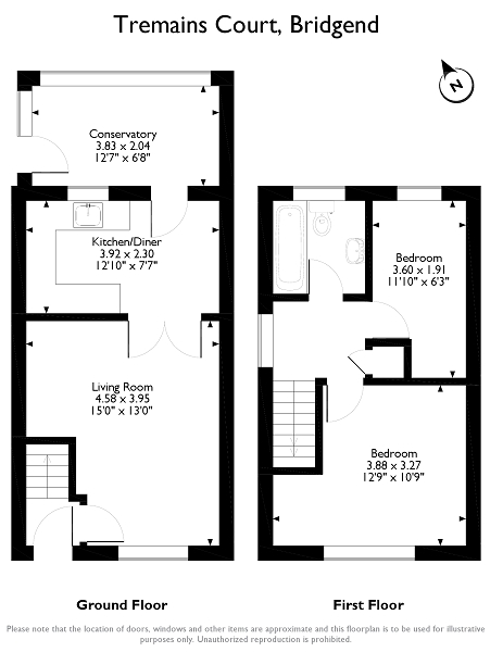 2 Bedrooms End terrace house for sale in Tremains Court, Brackla, Bridgend. CF31