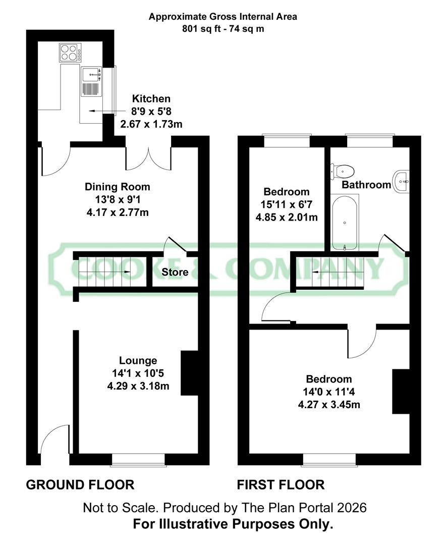 158, Oxford Street, Leigh floorplan