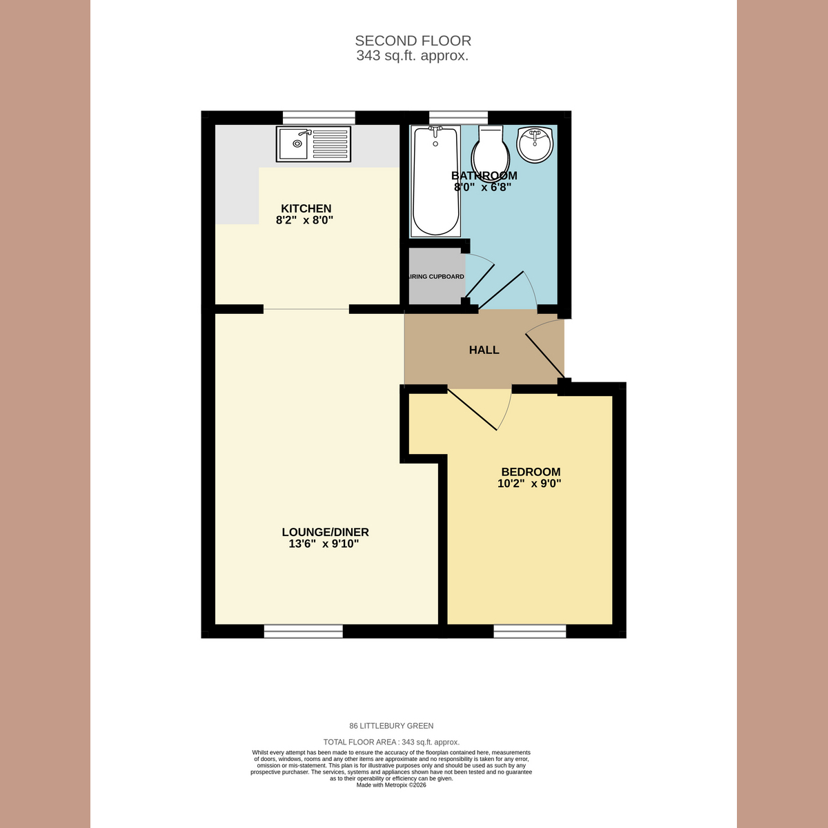86, Littlebury Green, Basildon floorplan