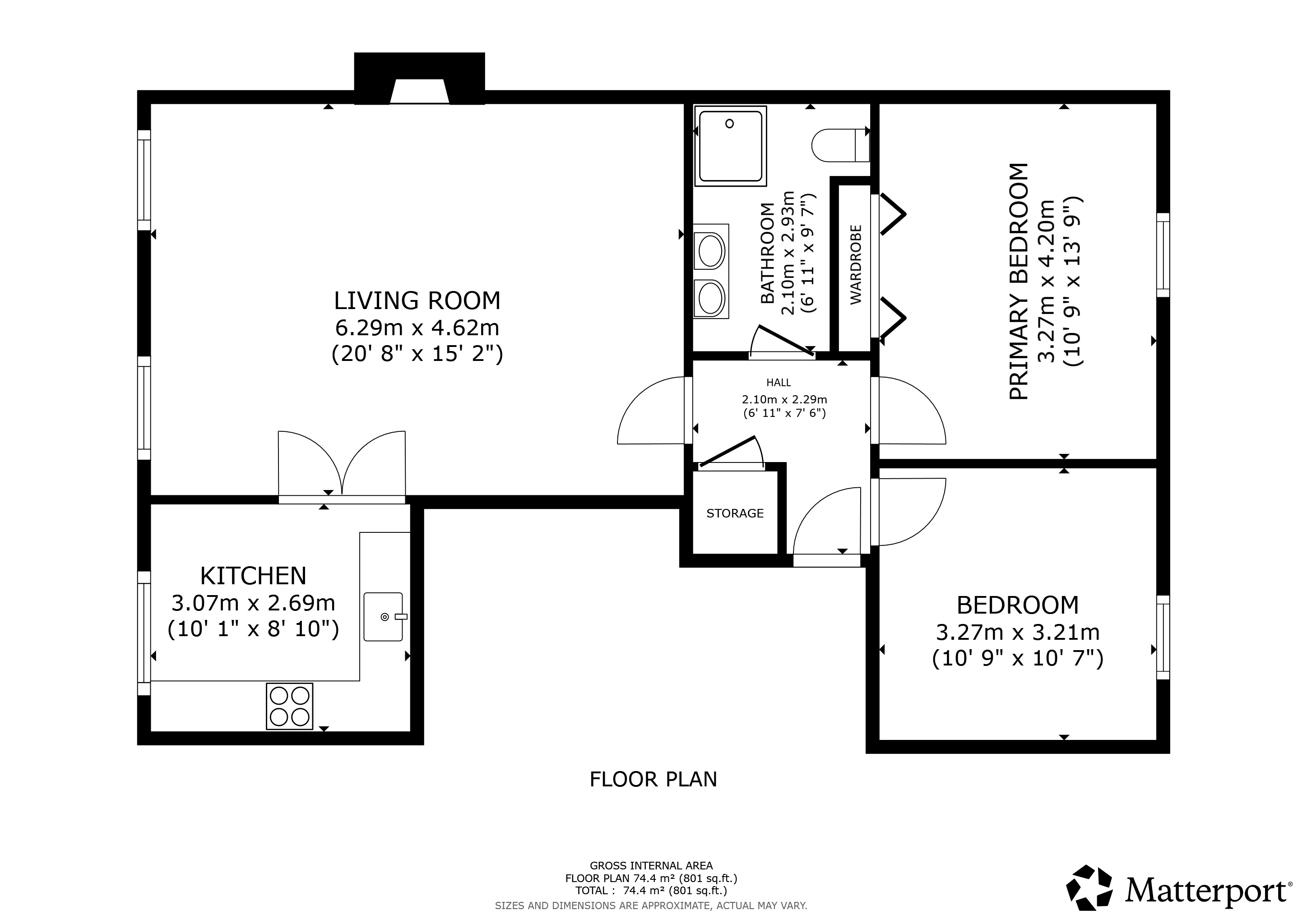 Flat 1, 7, Lansdowne Crescent, Glasgow City floorplan