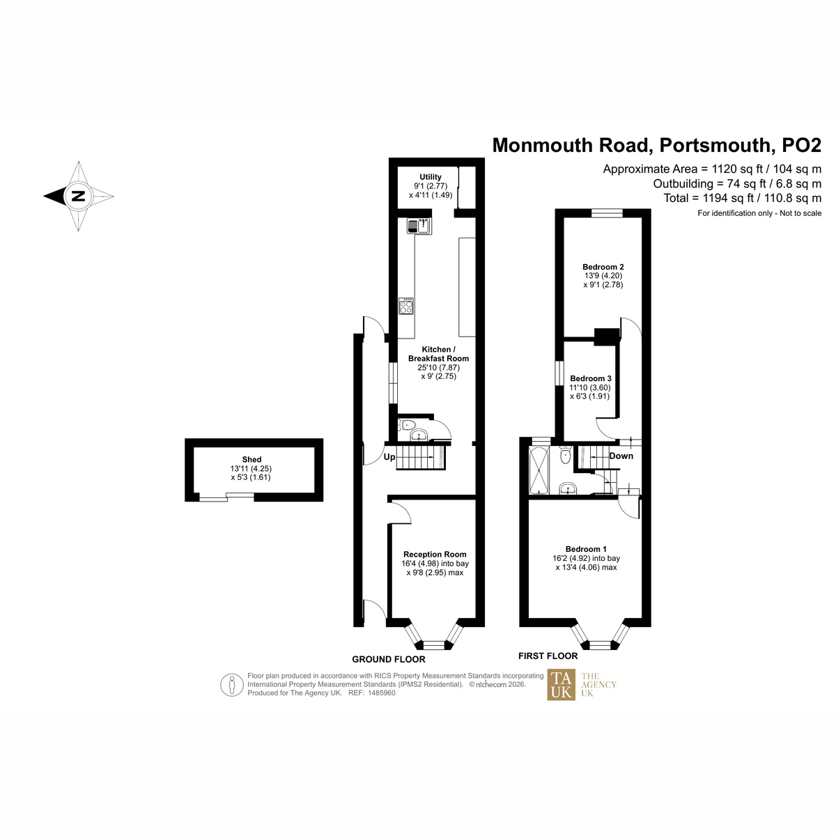 75, Monmouth Road, Portsmouth floorplan