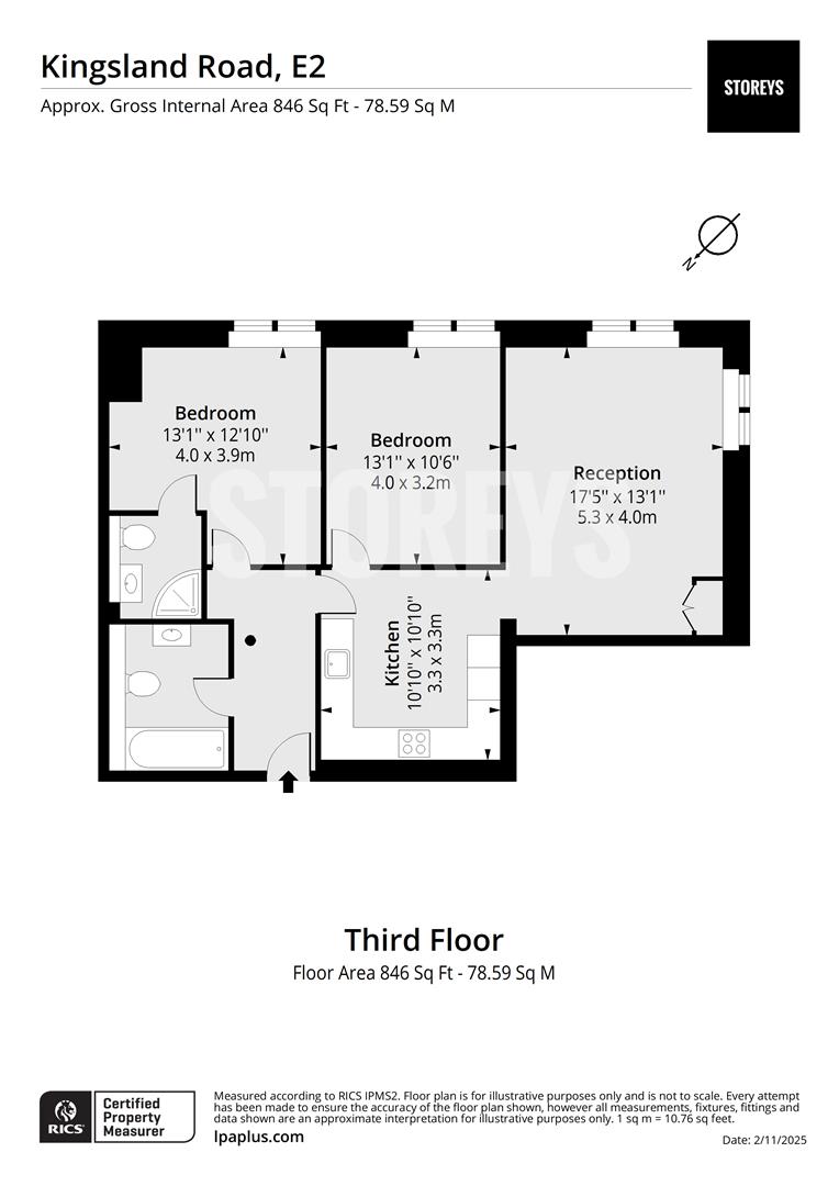 303, 60-64  Kingsland Road, London floorplan