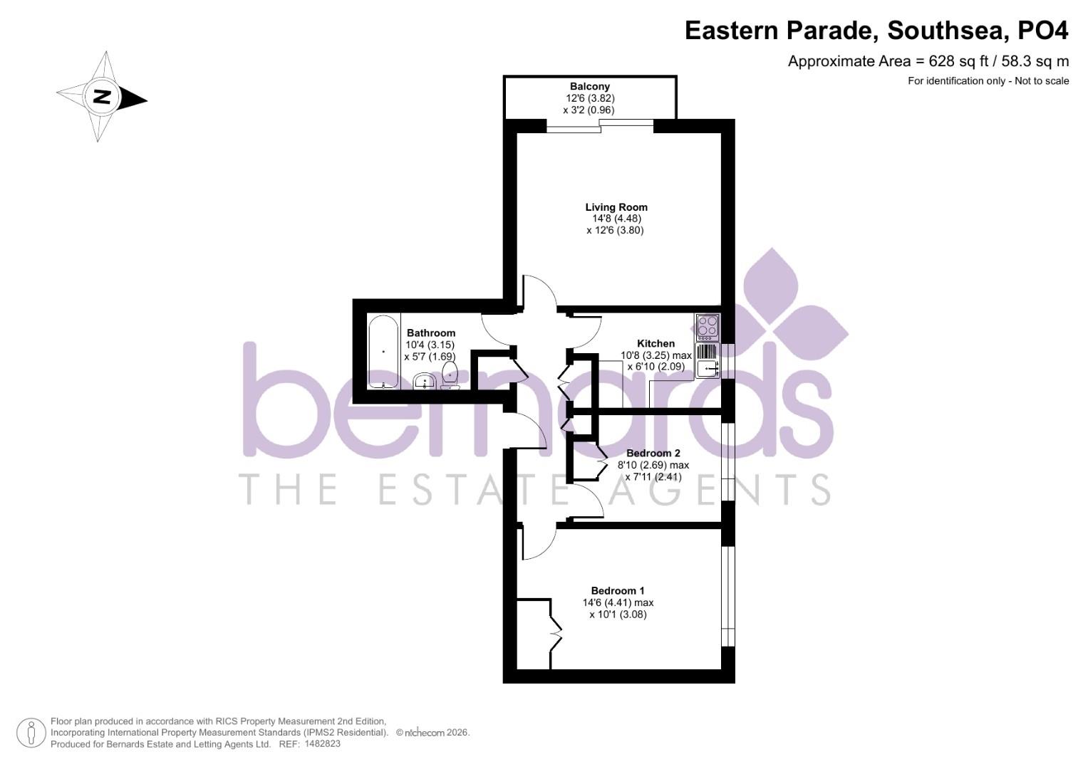 4 Jocelyn Court, Eastern Parade, Southsea floorplan