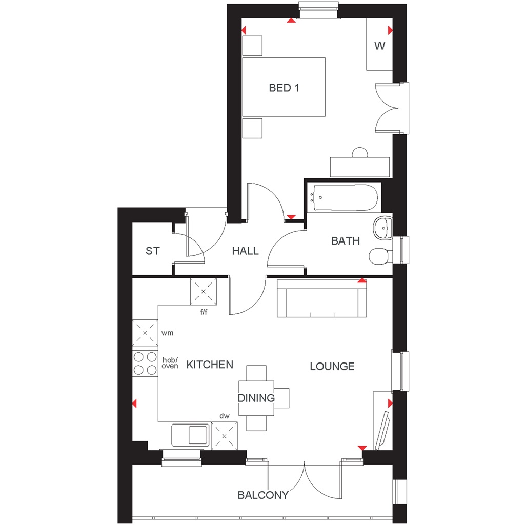 "Broadheath House" at Home Straight, Newbury RG14, 1 bedroom flat for