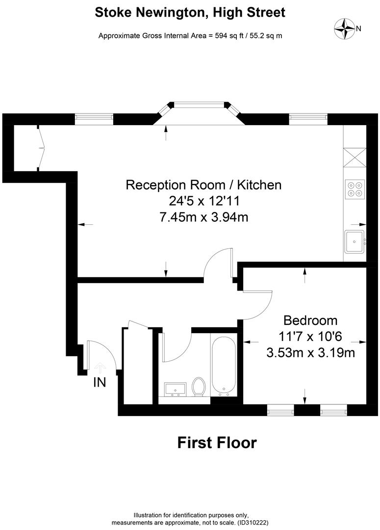 1 Bedrooms Flat to rent in Stoke Newington High Street, London N16