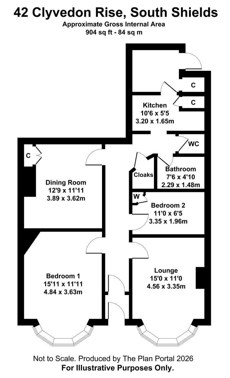 42, Clyvedon Rise, South Shields floorplan