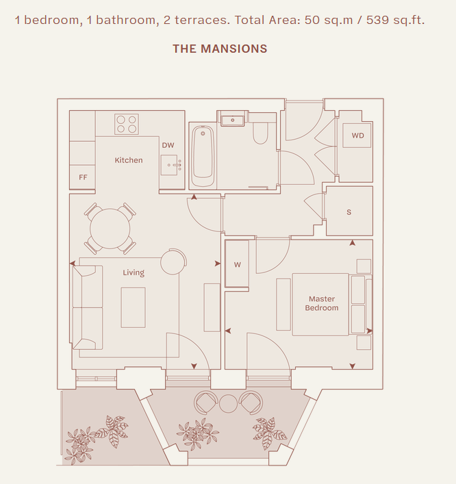 Flat 2, The Heights,, Clay Yard, West Hampstead floorplan
