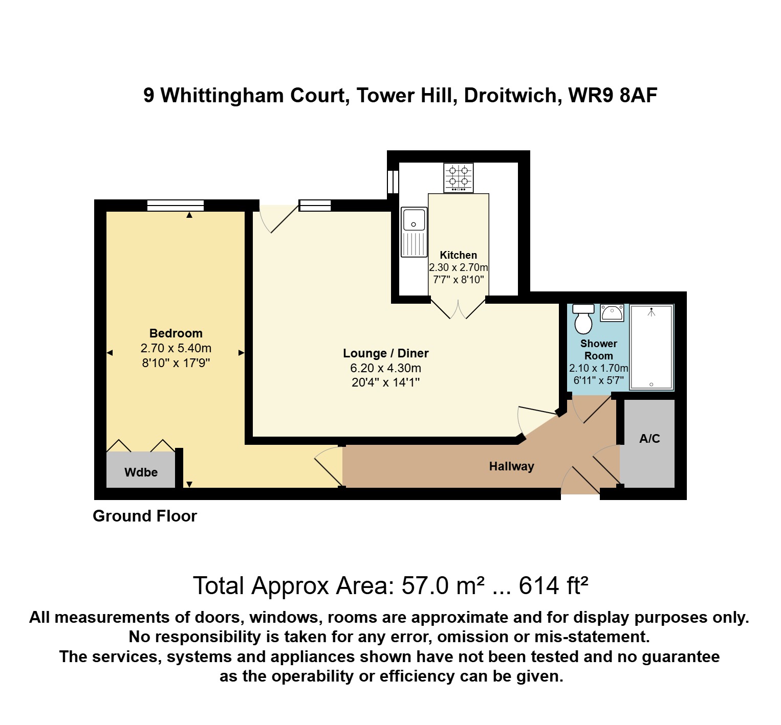 Flat 9, Whittingham Court,, Tower Hill, Worcestershire floorplan