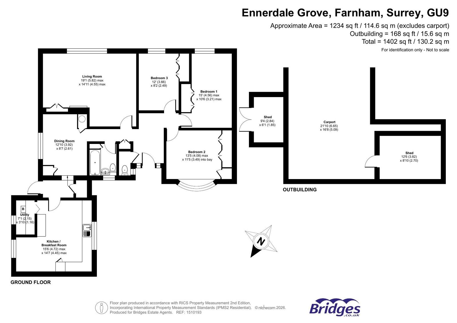 3, Ennerdale Grove, Surrey floorplan
