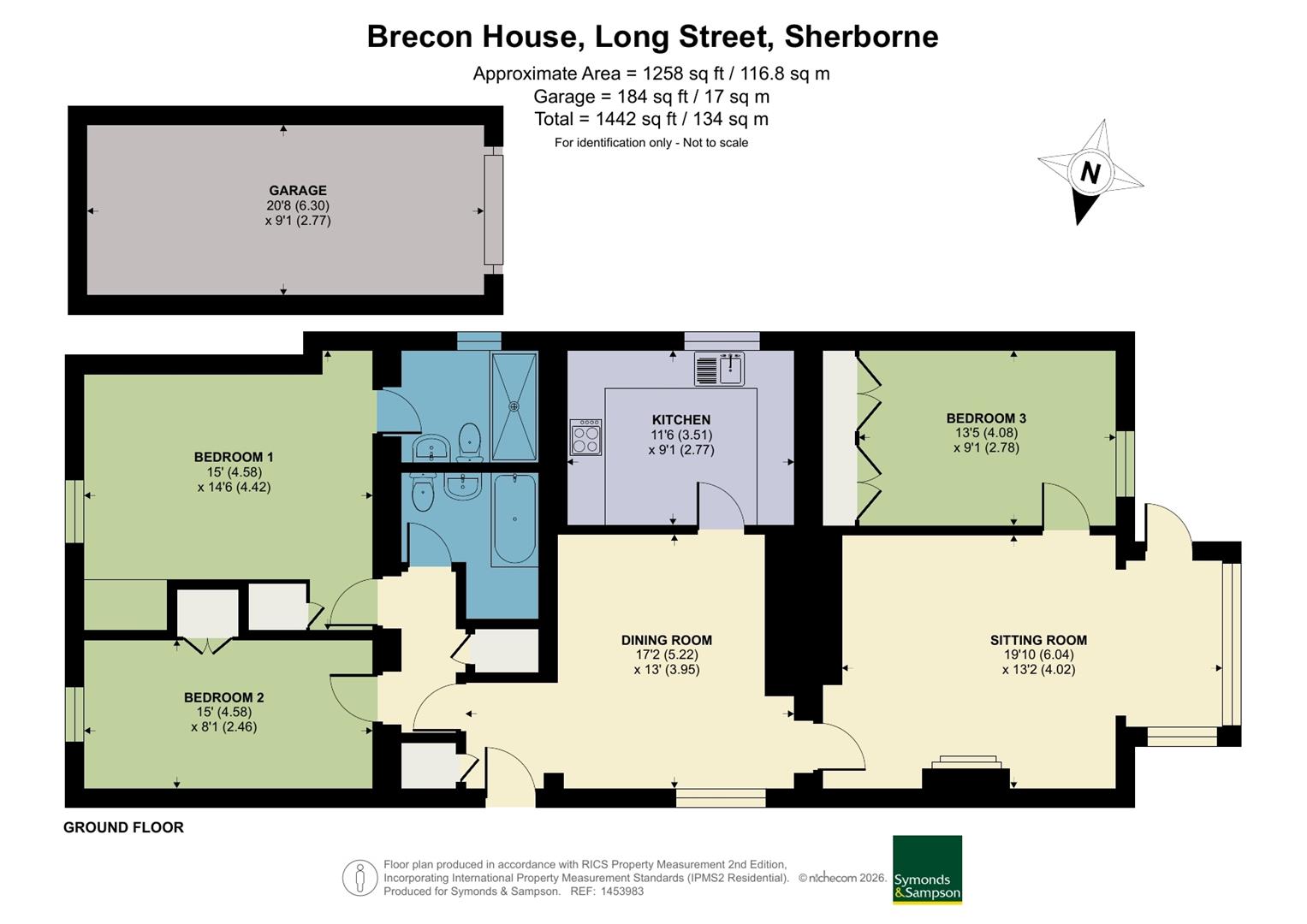 Flat 1, Brecon House, Long Street, Sherborne floorplan