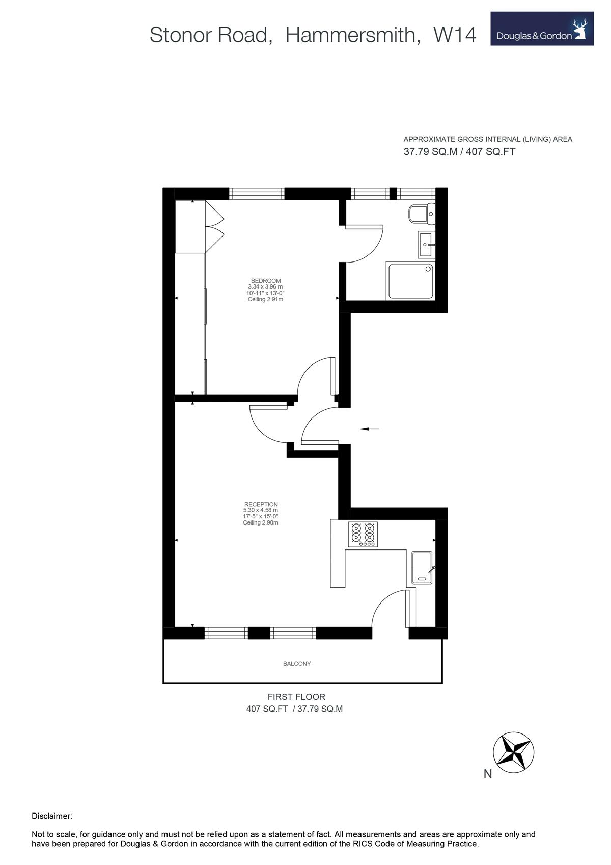 1 Bedrooms Flat for sale in Stonor Road, London W14