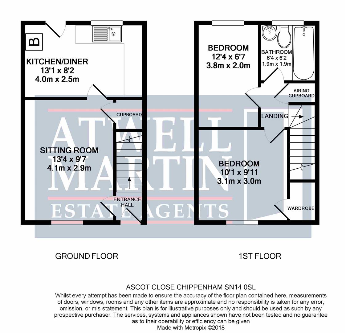 2 Bedrooms End terrace house for sale in Ascot Close, Chippenham SN14