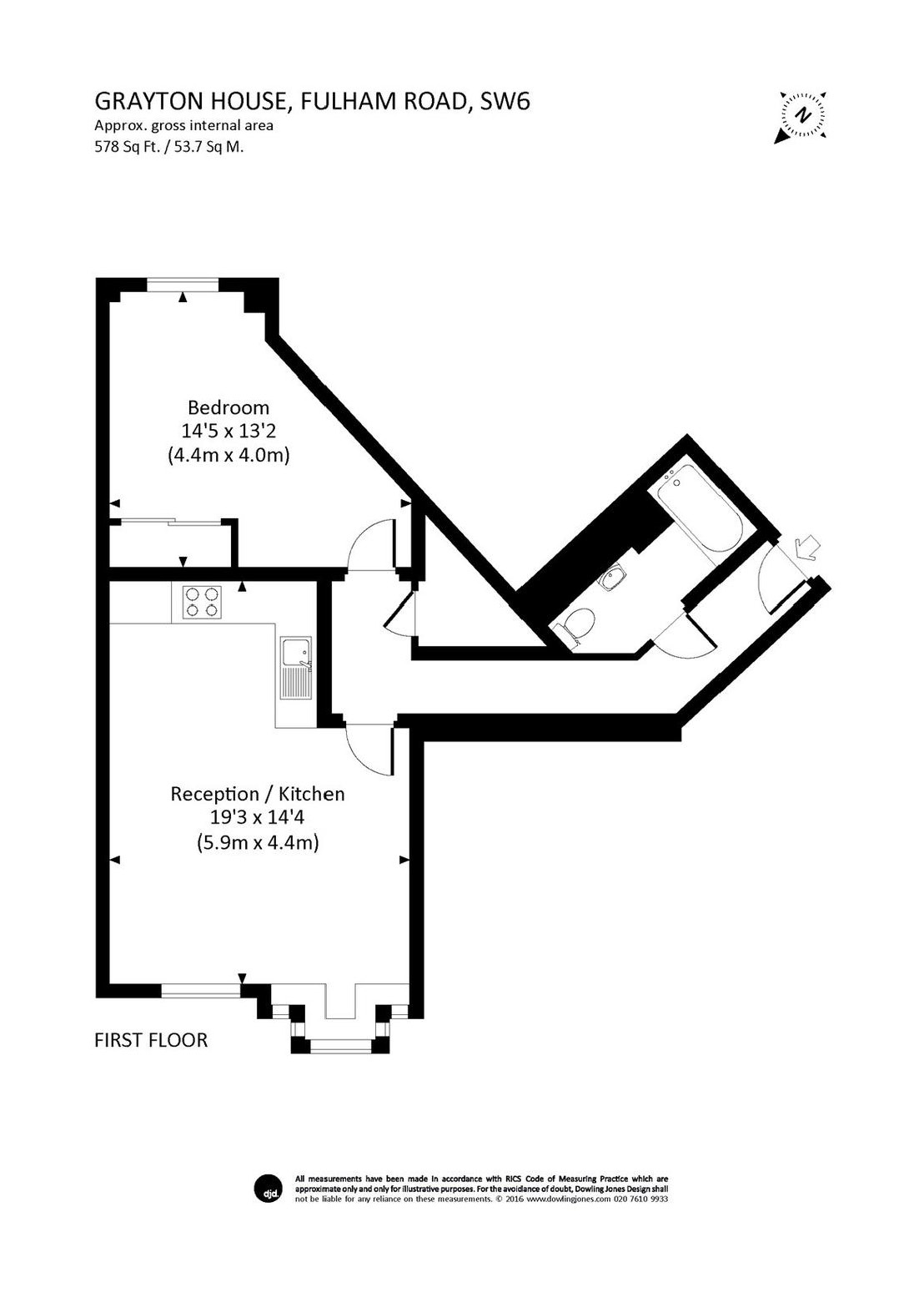 Flat 4, Grayton House, Fulham floorplan