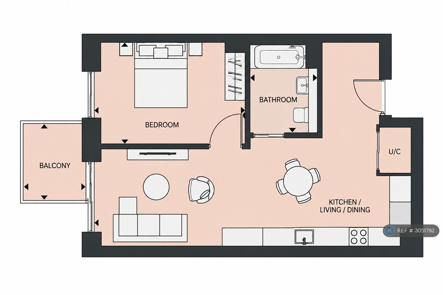Flat, Edgewater Building Fulton Road, Wembley floorplan
