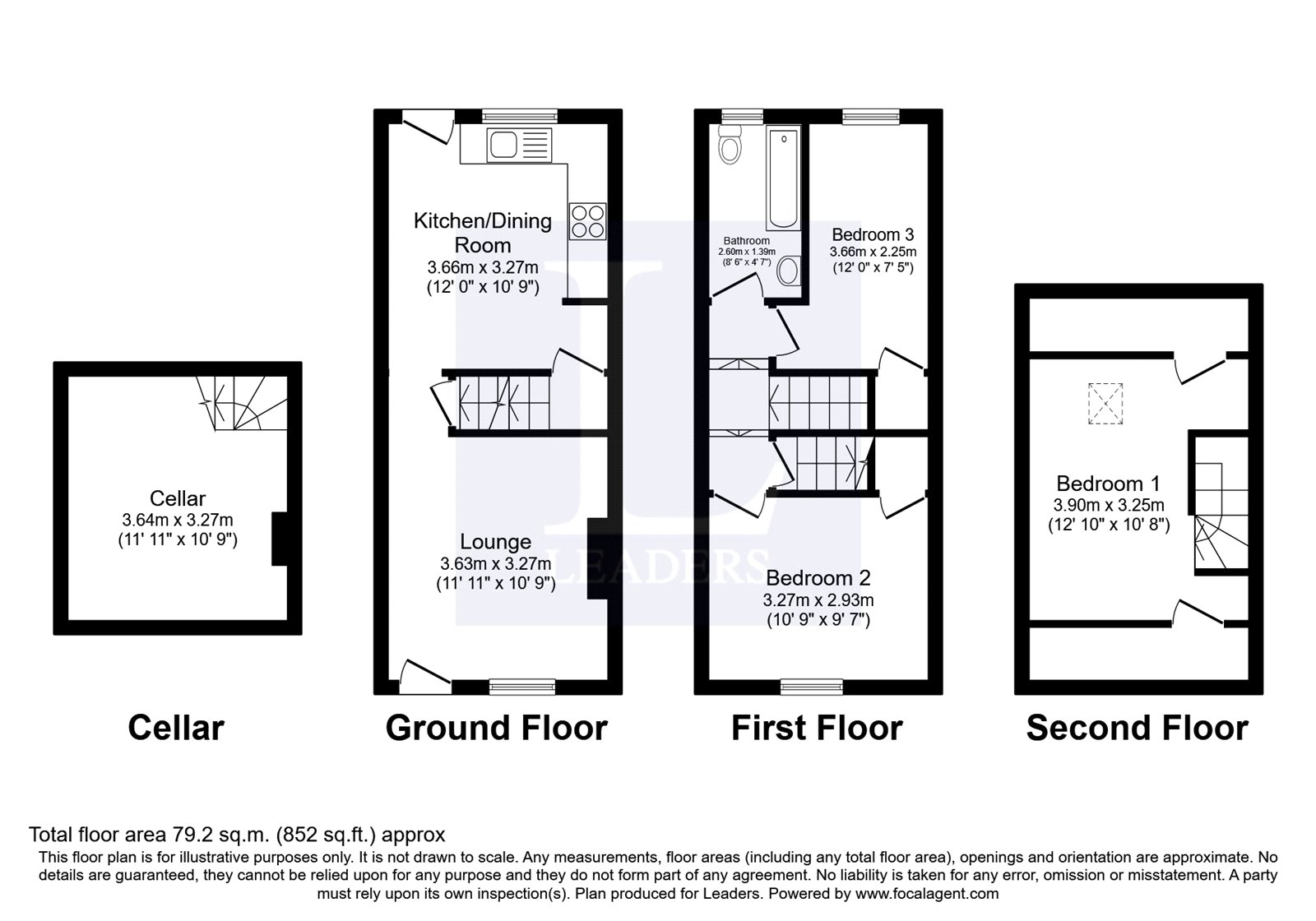 64, Portland Street, Worcestershire floorplan