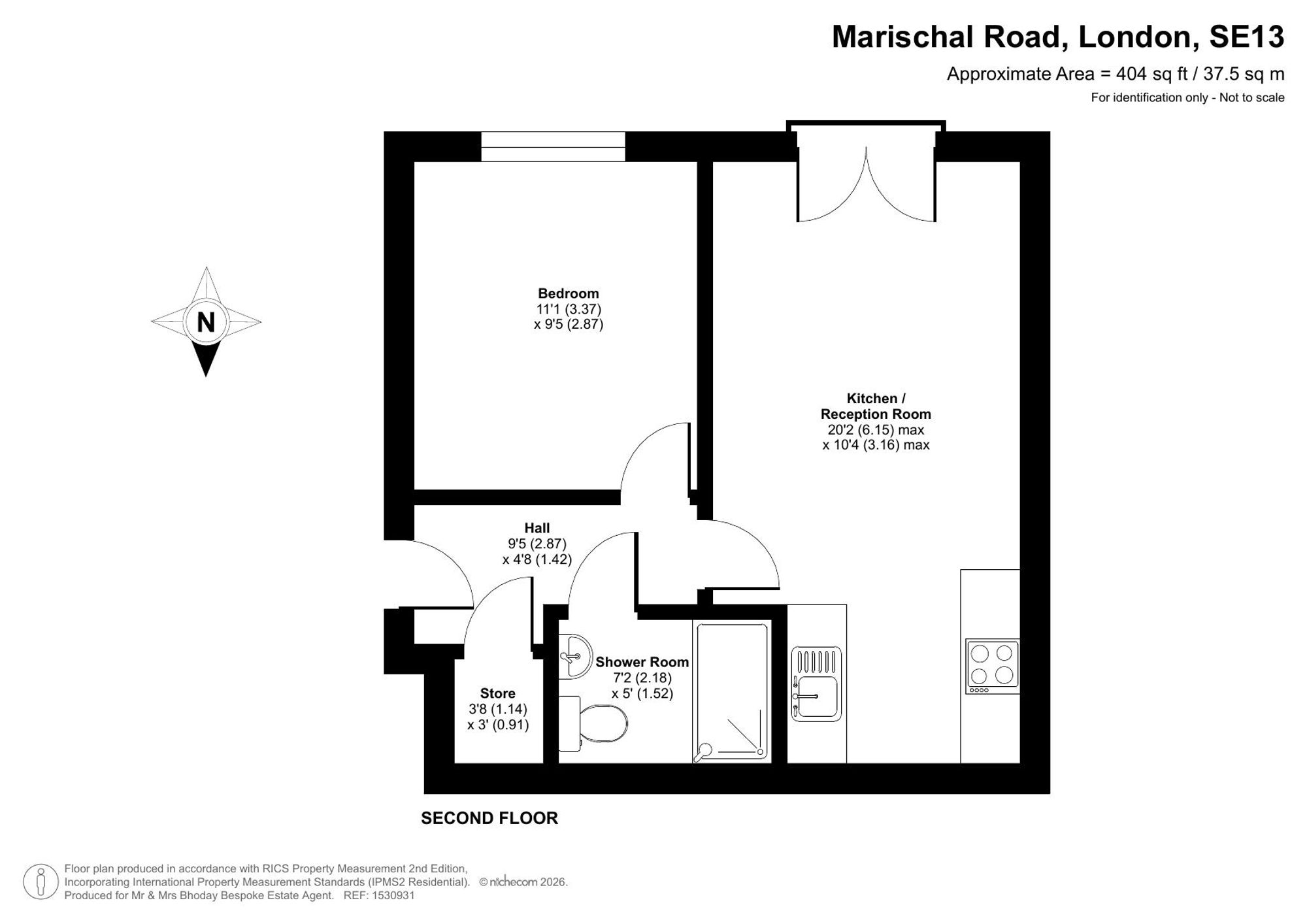 Flat 24, 53 Marischal Road, London floorplan