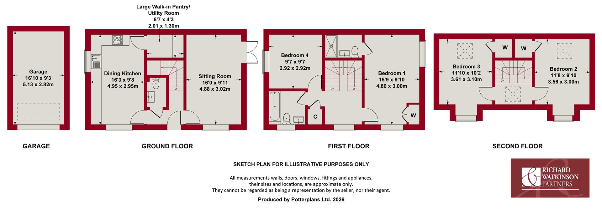 1, Calder Gardens, Bingham floorplan
