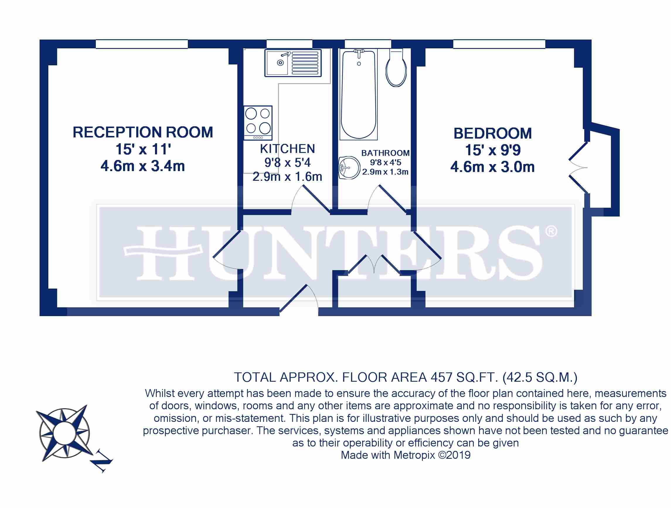 1 Bedrooms Flat to rent in Ashford Court, Ashford Road, London NW2