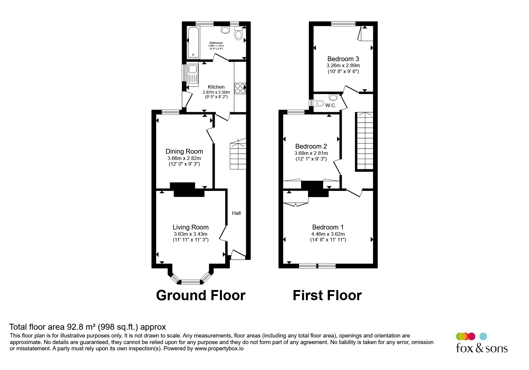 45, Woodside Road, Southampton floorplan