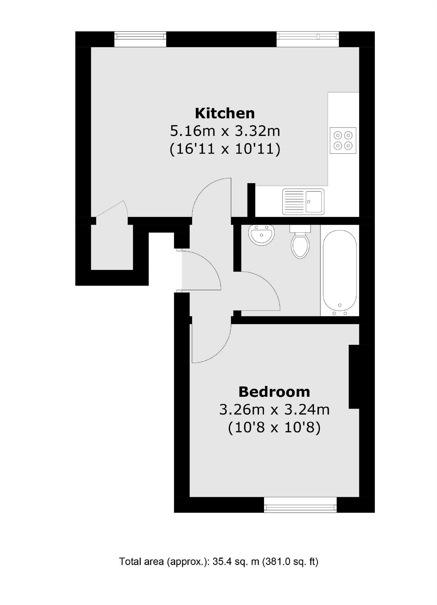 Flat 4, 6, Claremont Road, London floorplan