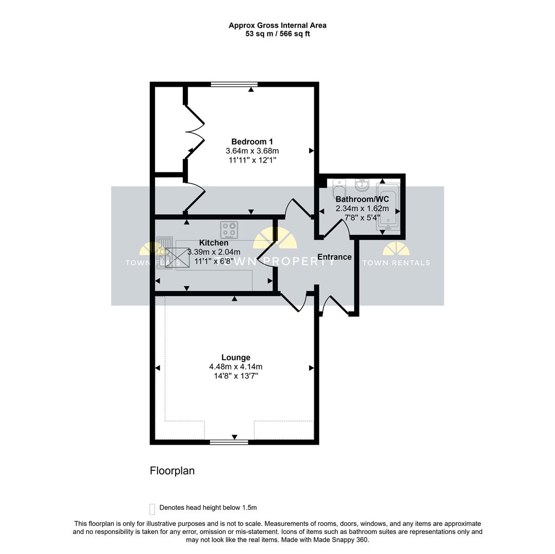Flat 7, 48, Blackwater Road, Eastbourne floorplan