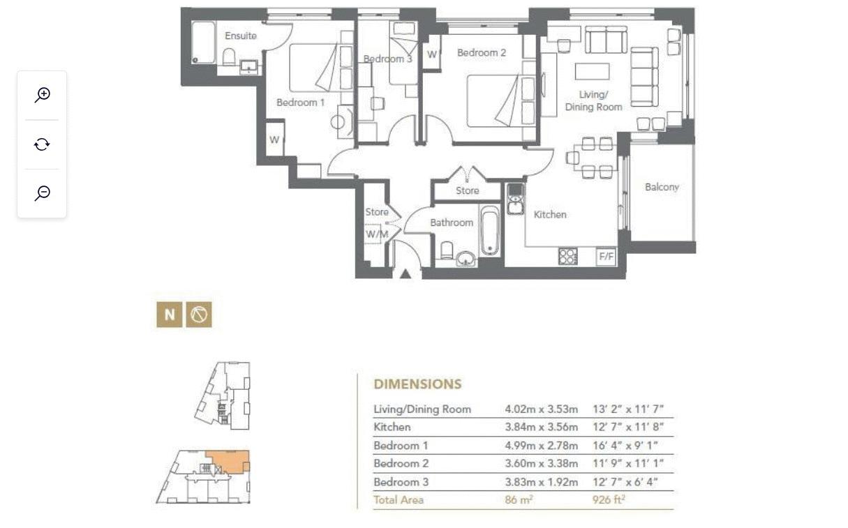 51 Thistleton House, Lismore Boulevard, London floorplan