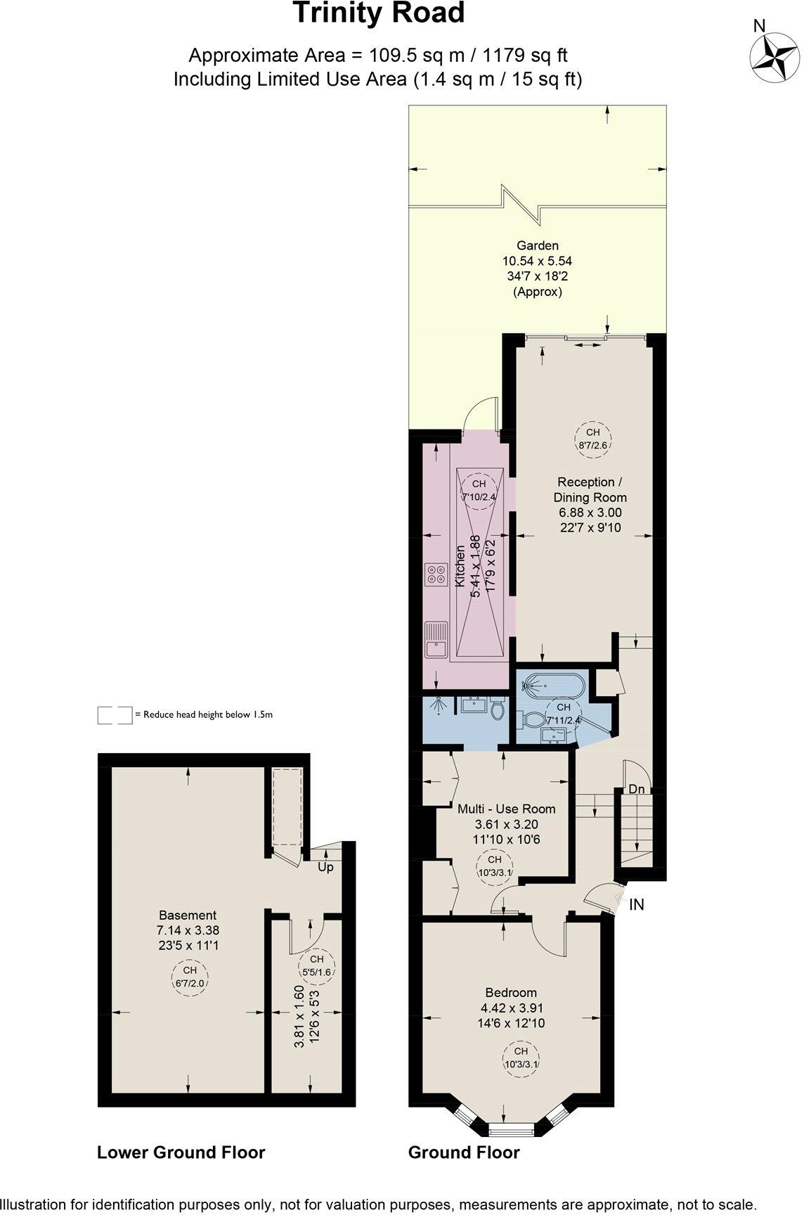 296 Ground Floor Flat, Trinity Road, London, Trinity Road, London, London floorplan