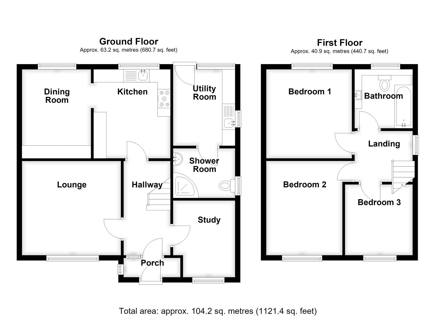538, Broadgate, Spalding floorplan