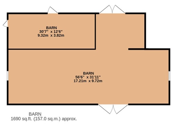 The Barn, Upper Langdales, Ipswich floorplan