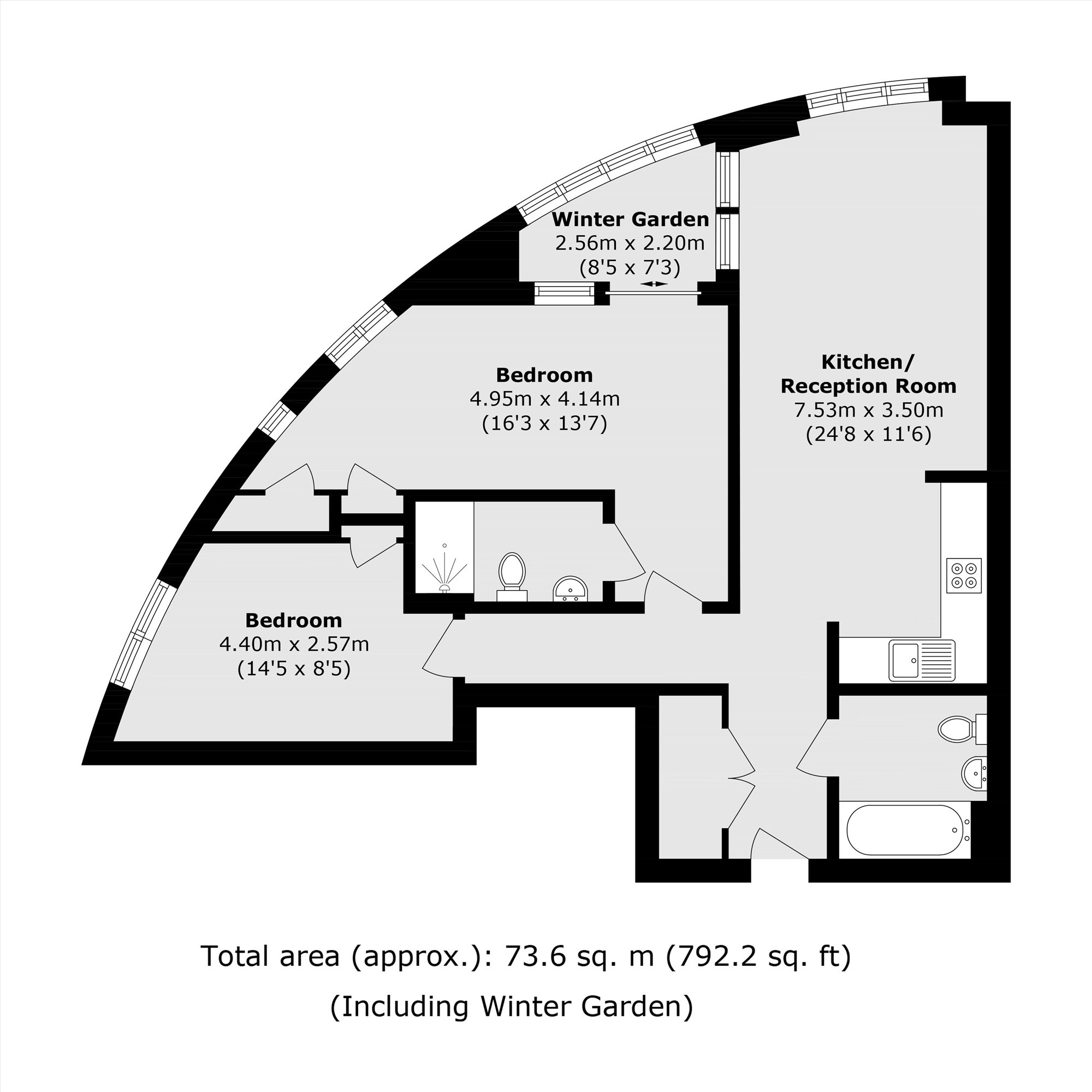 Apartment 907, 155, Wandsworth Road, London floorplan