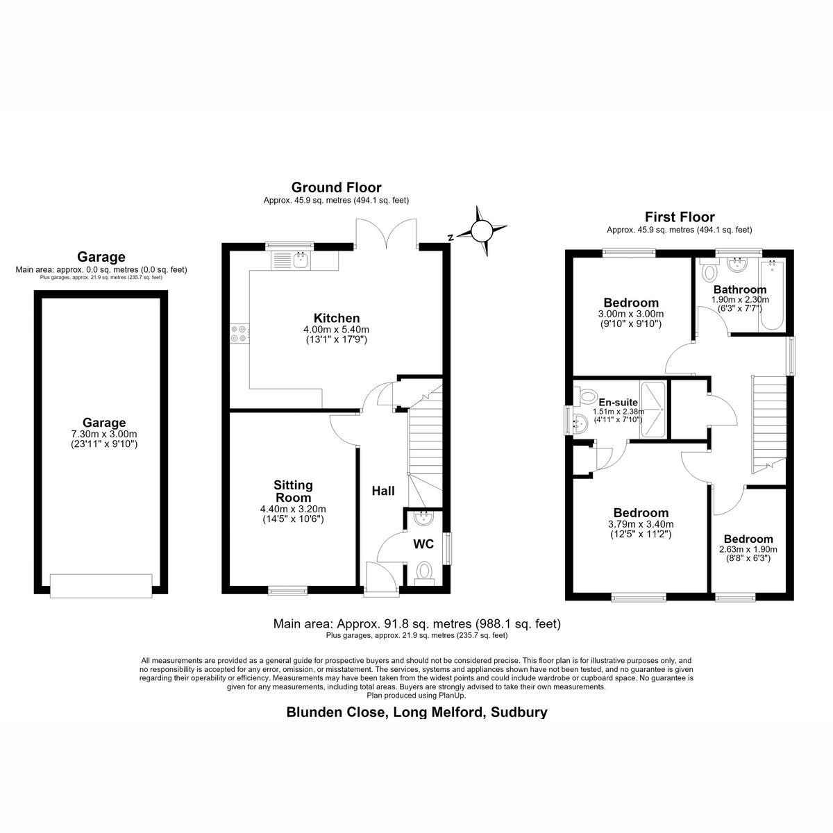 23, Blunden Close, Sudbury floorplan