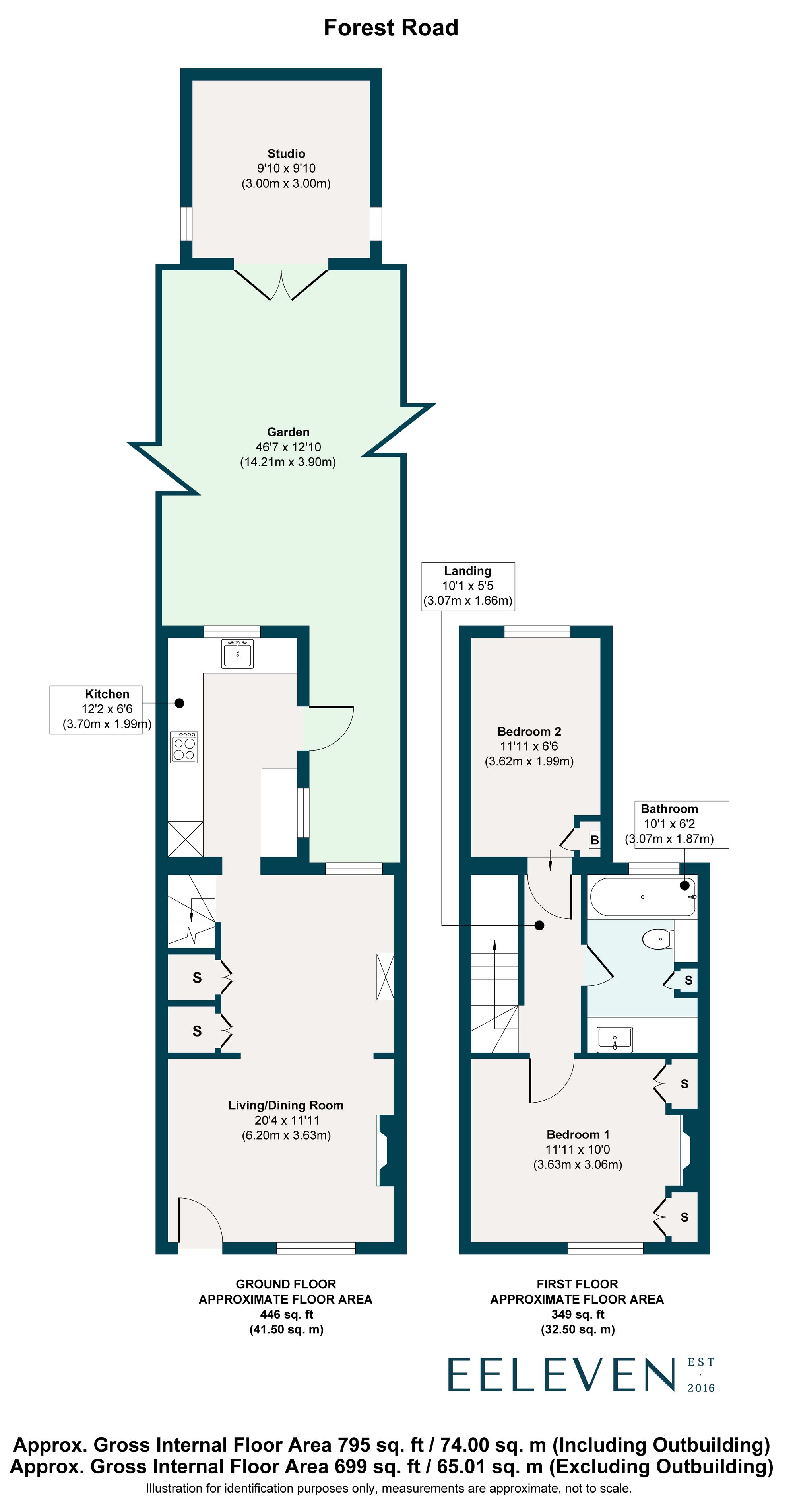 61 Forest Road, London floorplan